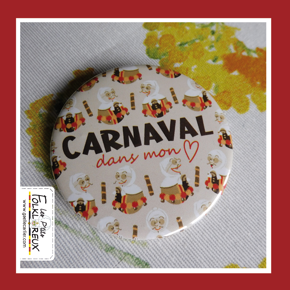 Badge Ou D Capsuleur Aimant Carnaval Dans Mon C Ur Les P Tits