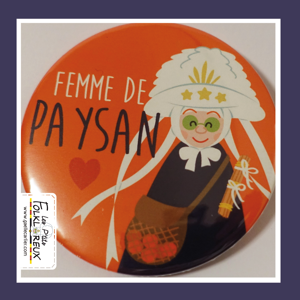 Badge Femme De Paysan Les P Tits Folkloreux